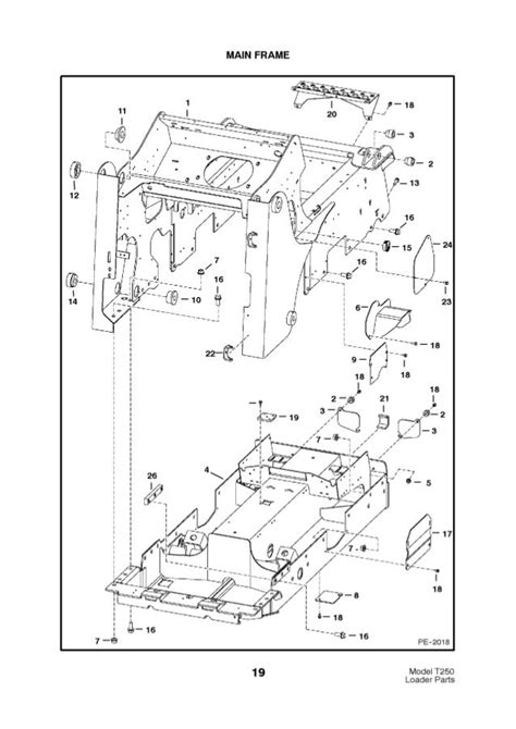 bobcat t250 parts diagram